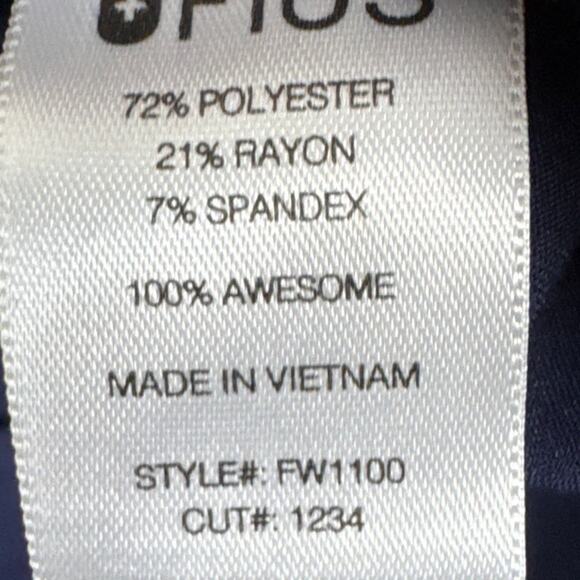 Figs Women's Navy Blue Catarina V-Neck Scrub Top Size S Healthcare Nursing - Picture 6 of 7